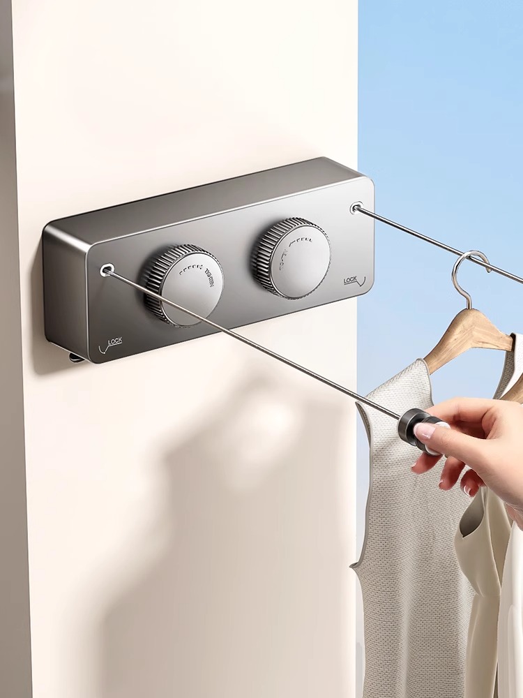 Wall Anchor Plastic - مجموعة حبال غسيل قابلة للسحب، حبل
